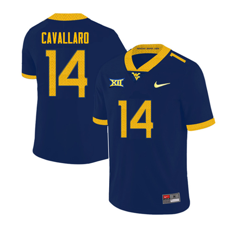 NCAA Men's Matt Cavallaro West Virginia Mountaineers Navy #14 Nike Stitched Football College Authentic Jersey EB23Z04PS